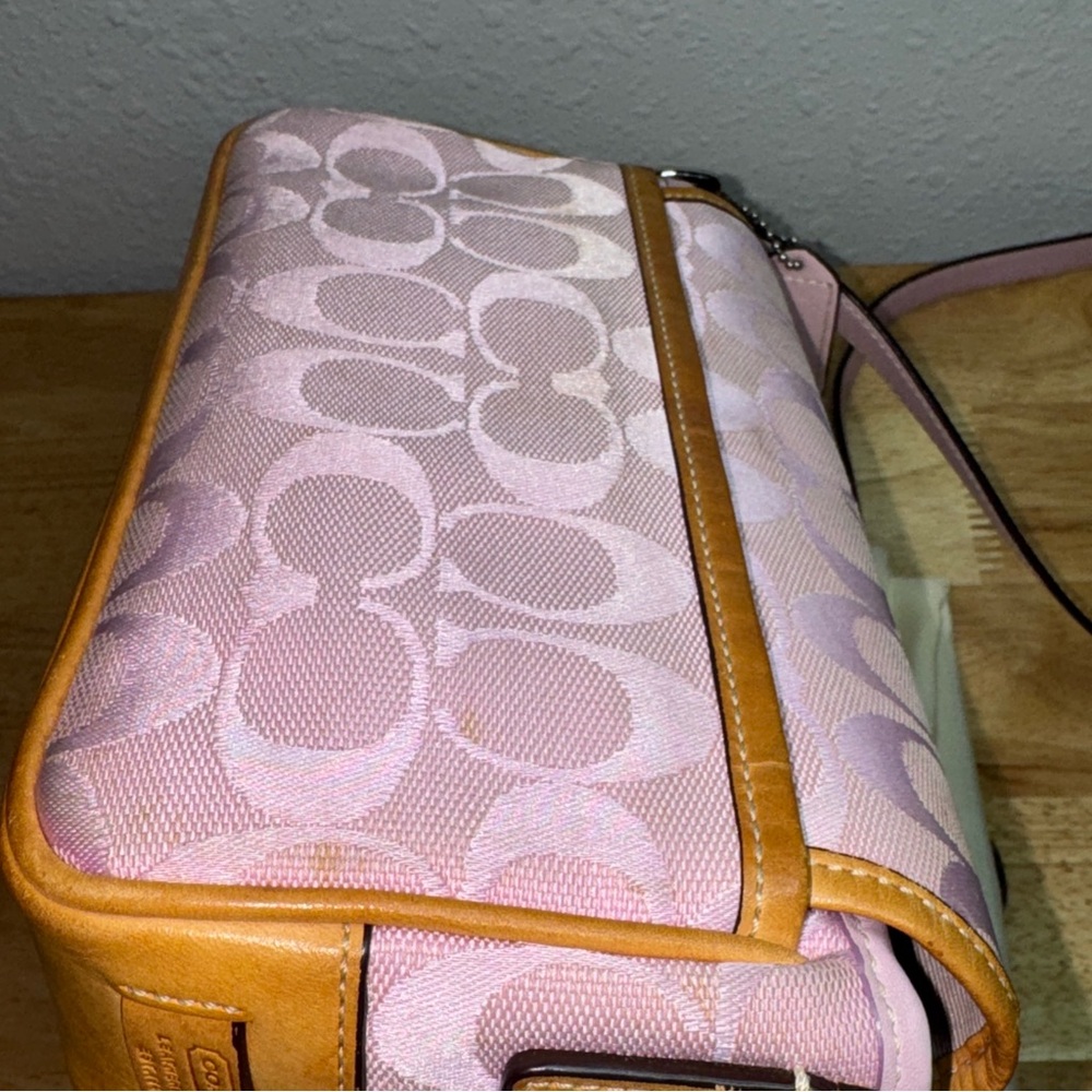 Coach Pink and Tan Crossbody Bag - Picture 13 of 16